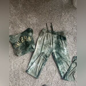 Ellie & Kate size Large L 8/10 woman’s lounge hoodie set super soft 2pc lot5673